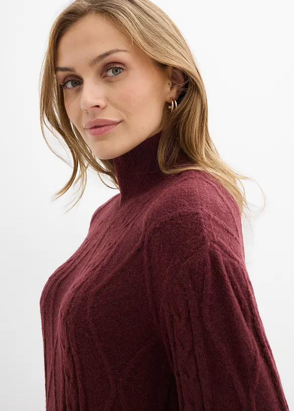 Abito in maglia a trecce, bonprix