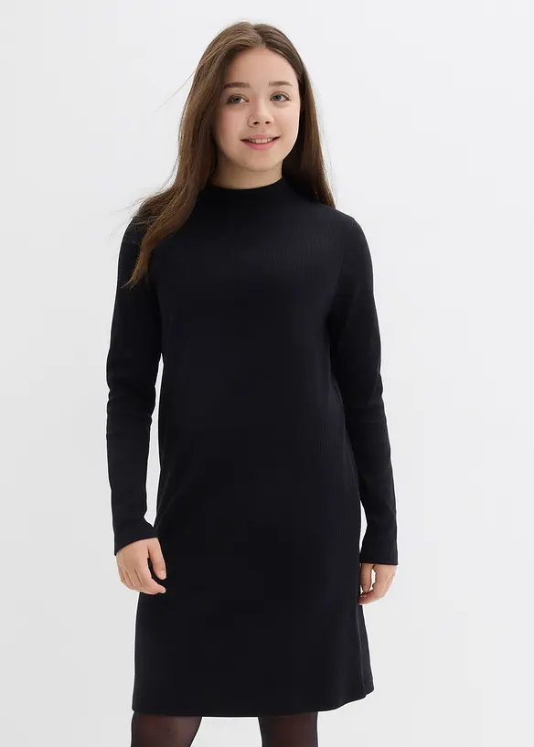 Abito di jersey con collo dritto, bonprix