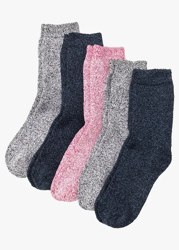 Calzini termici di spugna con cotone biologico (pacco da 5 paia), bonprix