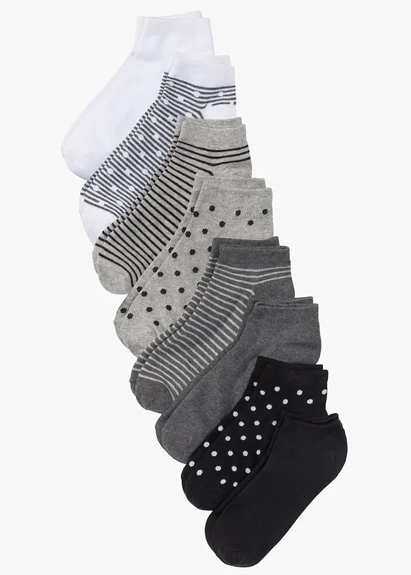 Calzini per sneakers (pacco da 8 paia) con cotone biologico, bonprix