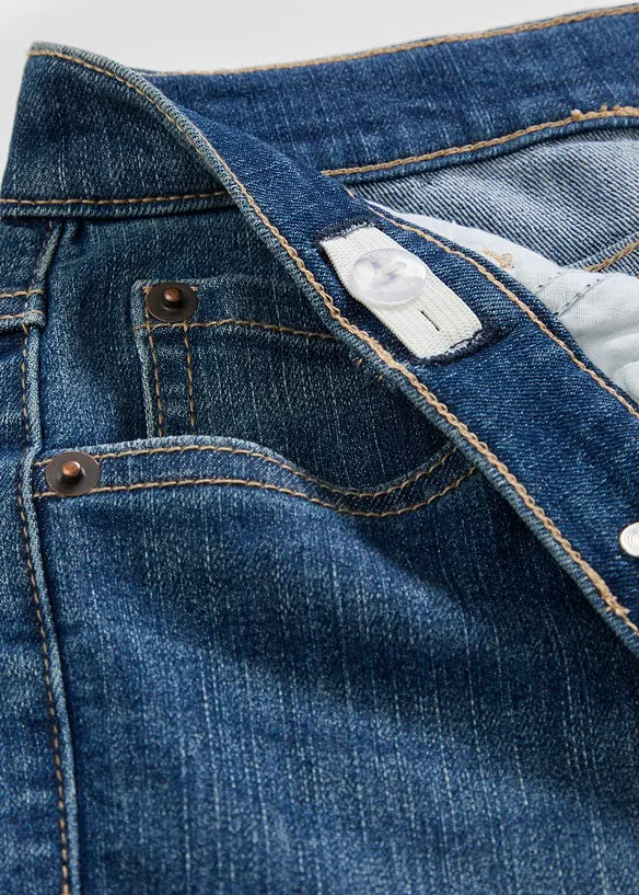 Jeans straight, vita media, bonprix