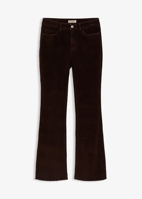 Pantaloni in velluto a coste flared, bonprix