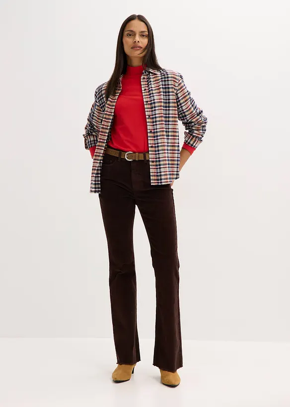Pantaloni in velluto a coste flared, bonprix