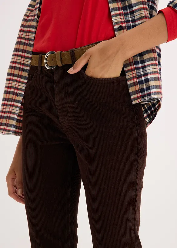 Pantaloni in velluto a coste flared, bonprix