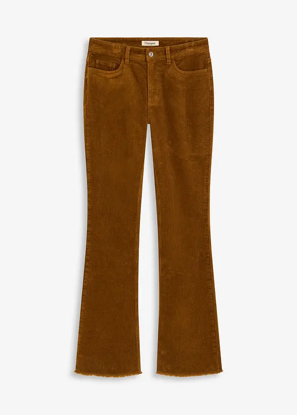 Pantaloni in velluto a coste flared, bonprix