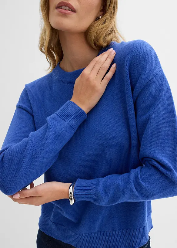 Maglione oversize in puro cotone, bonprix