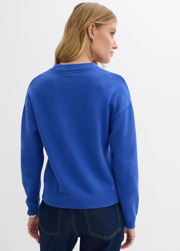 Maglione oversize in puro cotone, bonprix