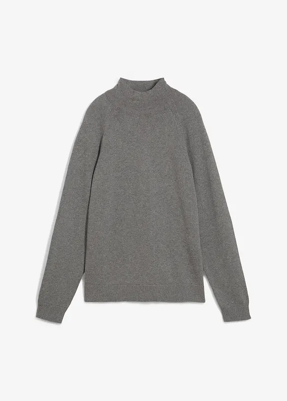 Maglione a collo alto in puro cotone, bonprix