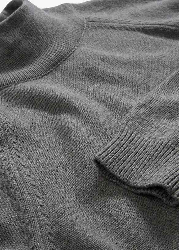 Maglione a collo alto in puro cotone, bonprix