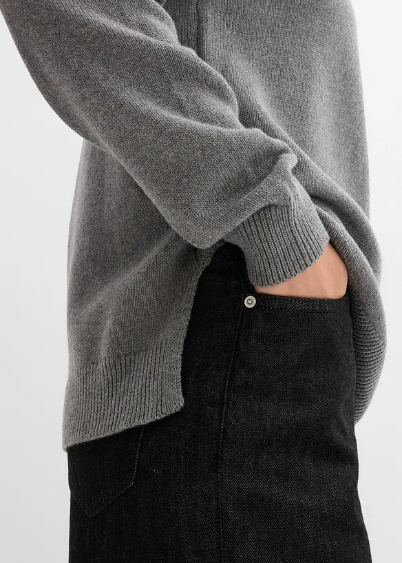 Maglione a collo alto in puro cotone, bonprix