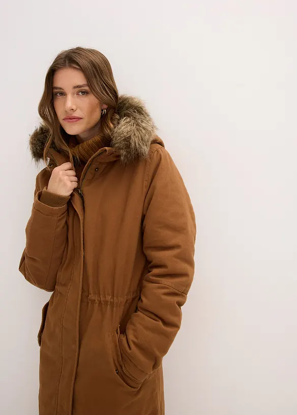 Parka lungo imbottito, bonprix