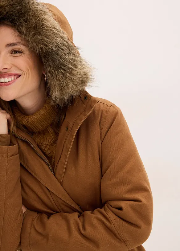 Parka lungo imbottito, bonprix