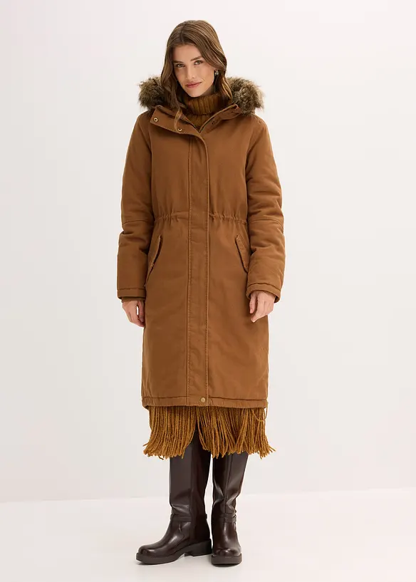 Parka lungo imbottito, bonprix