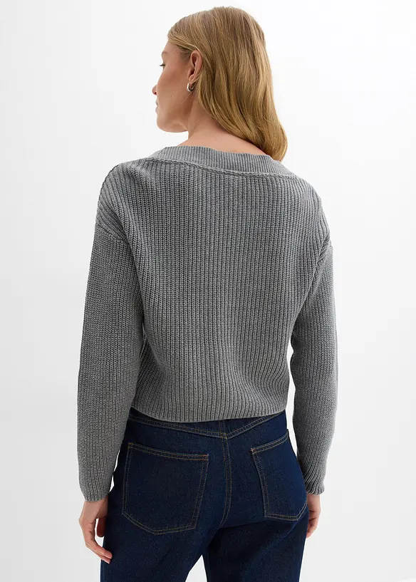 Maglione in filato grosso di puro cotone, bonprix