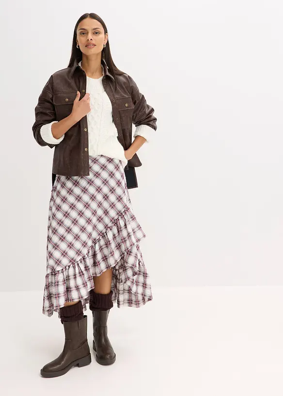 Maglione oversize con frange, bonprix