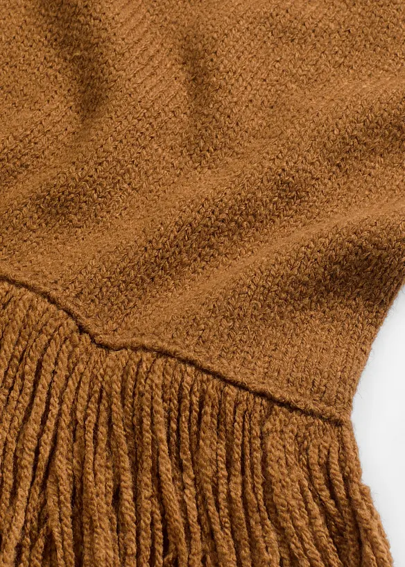 Abito in maglia con frange al fondo, bonprix