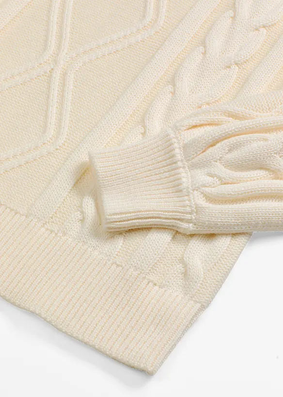 Maglione oversize con lavorazione a trecce, bonprix