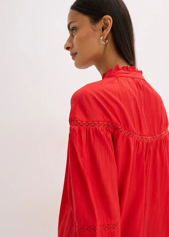 Blusa in fine misto viscosa, bonprix