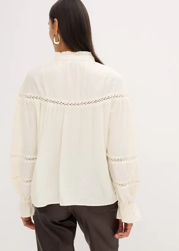 Blusa in fine misto viscosa, bonprix