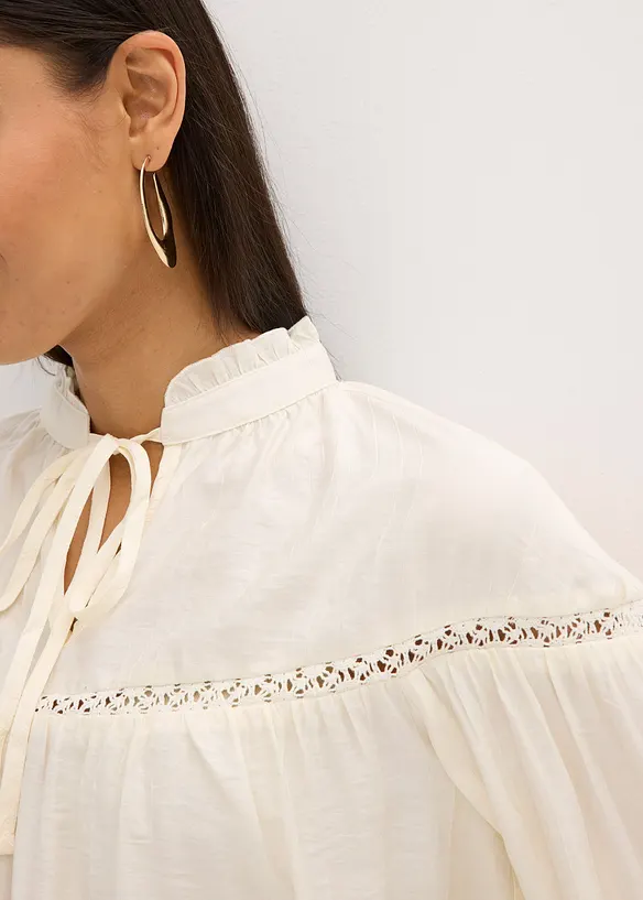 Blusa in fine misto viscosa, bonprix