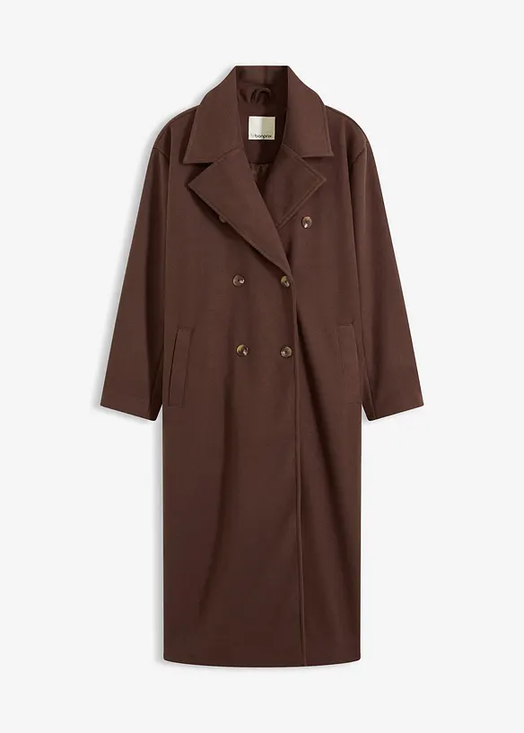 Cappotto oversize in misto lana, bonprix