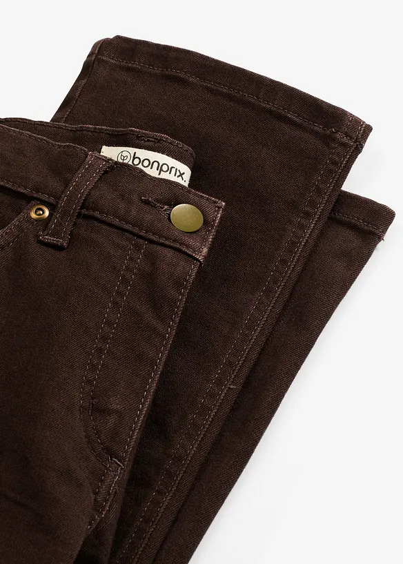 Pantaloni in twill di misto cotone elasticizzato, bonprix