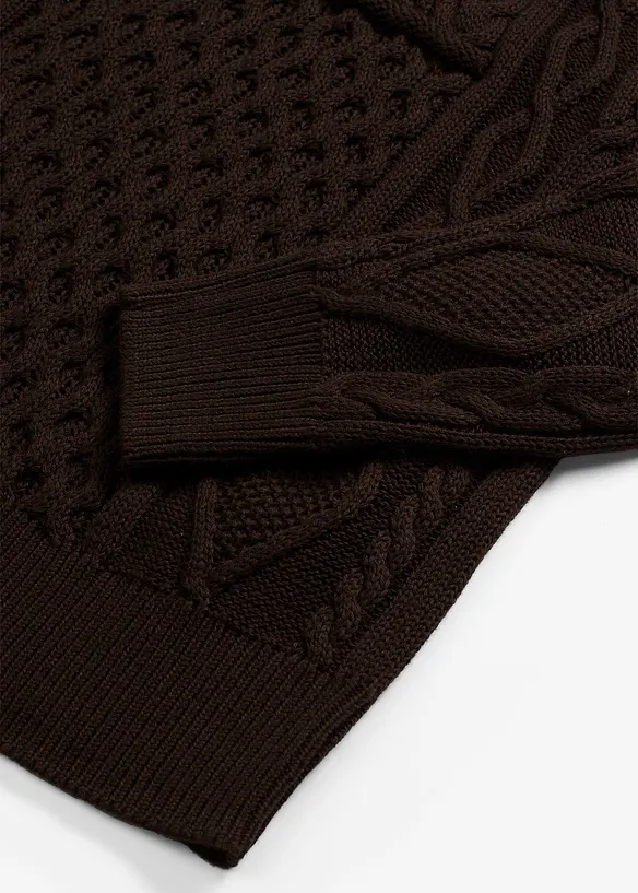 Abito in maglia a trecce, bonprix