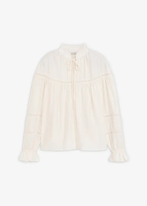 Blusa in fine misto viscosa, bonprix