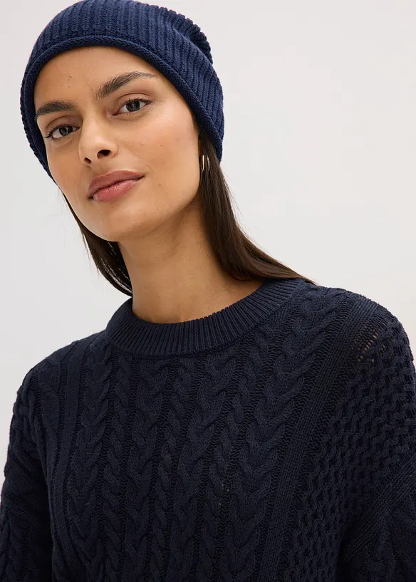 Abito in maglia a trecce, bonprix