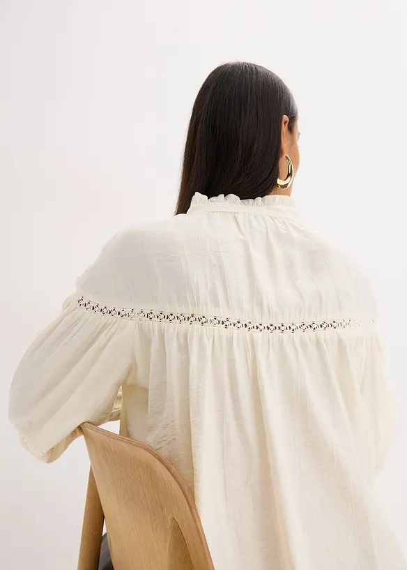 Blusa in fine misto viscosa, bonprix