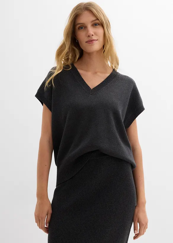 Gilet in maglia di puro cotone, bonprix
