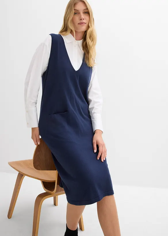 Abito in maglia di puro cotone, bonprix