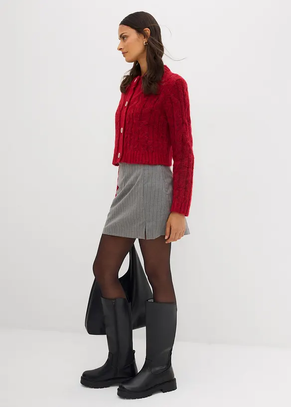 Cardigan in filato grosso di misto lana morbido, bonprix