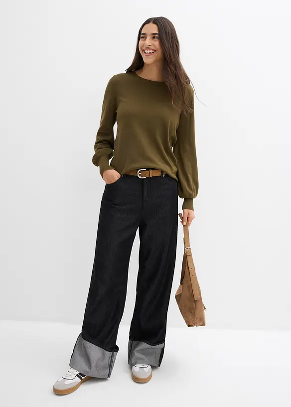 Maglione con maniche a palloncino, bonprix