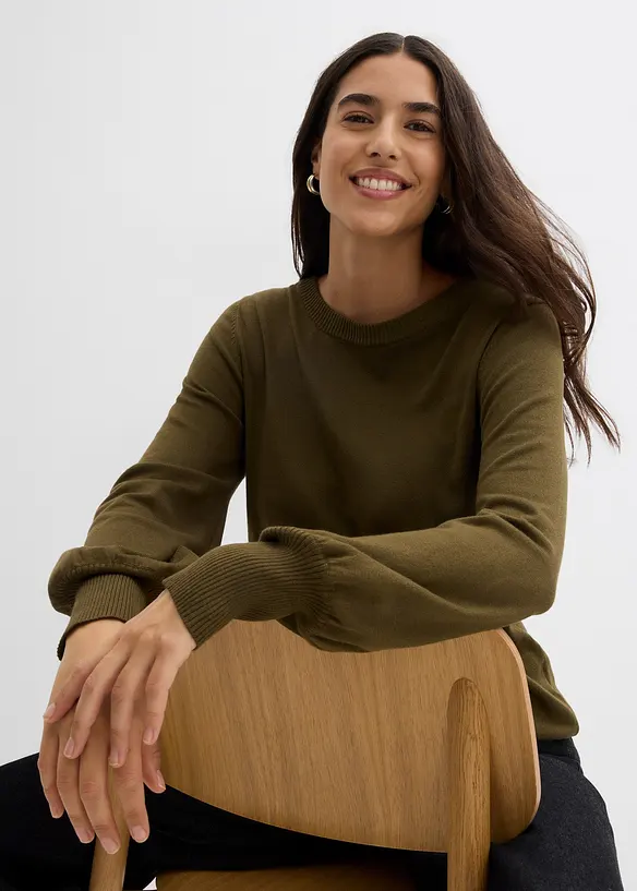 Maglione con maniche a palloncino, bonprix