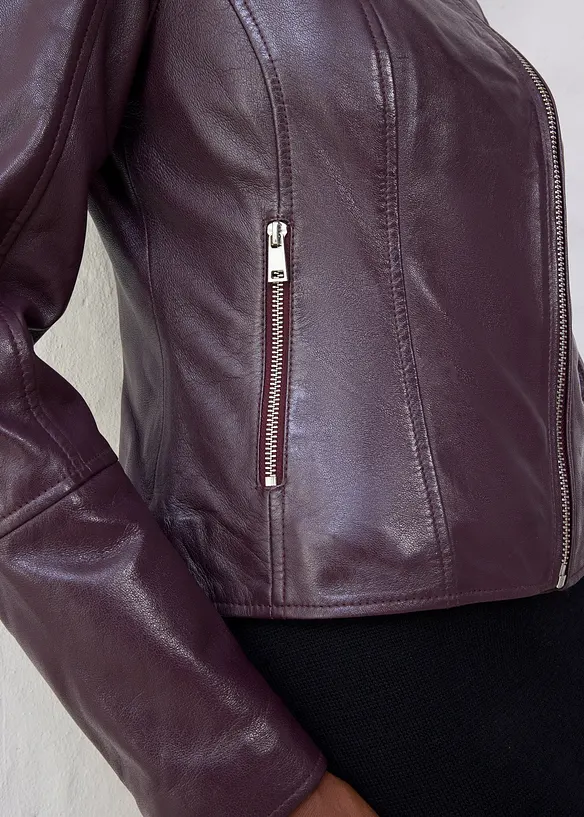 Giacca biker in nappa, bonprix