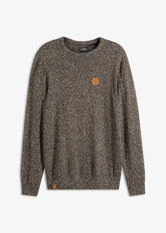 Maglione a girocollo con cotone, bonprix