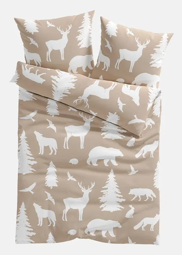 Biancheria da letto con animali del bosco, bonprix