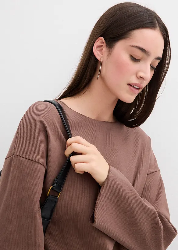 Maglia a coste a maniche lunghe, bonprix
