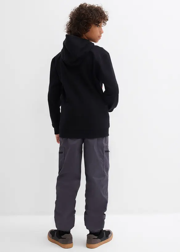 Pantaloni cargo termici foderati in jersey, loose fit, bonprix