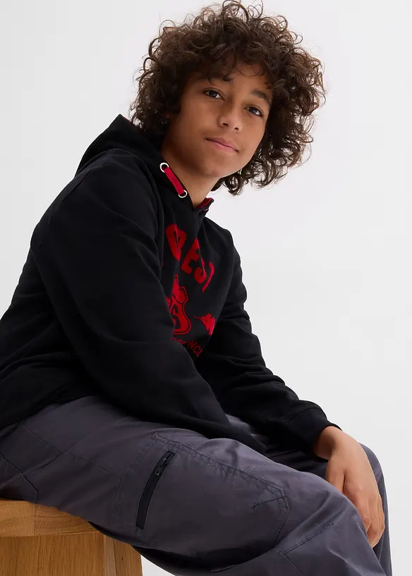 Pantaloni cargo termici foderati in jersey, loose fit, bonprix