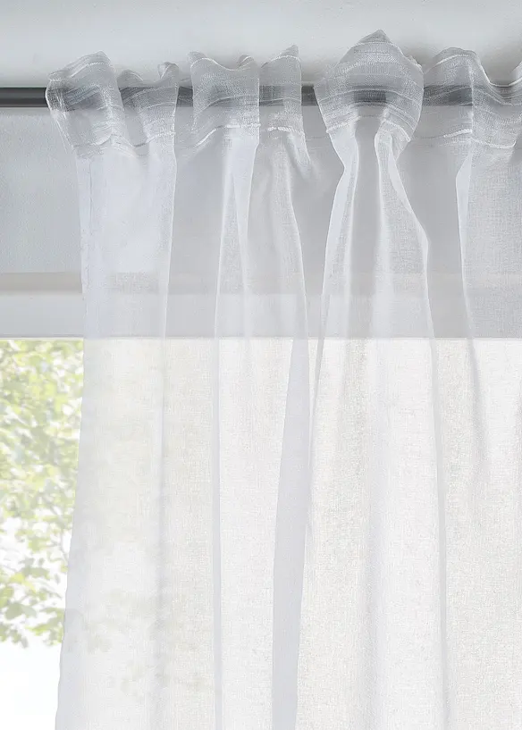 Tenda trasparente con fantasia lucida (pacco da 1), bonprix