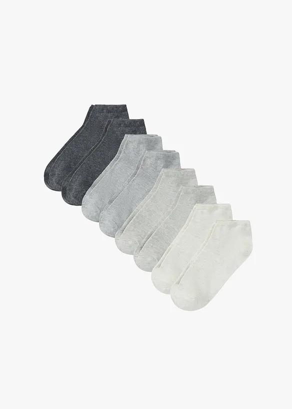 Calzini per sneakers con cotone biologico (pacco da 8 paia), bonprix