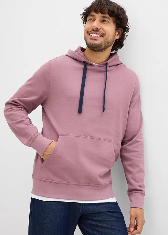 Felpa con cappuccio in puro cotone, bonprix