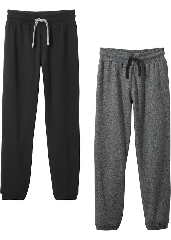 Pantaloni da jogging con cotone (pacco da 2), bonprix