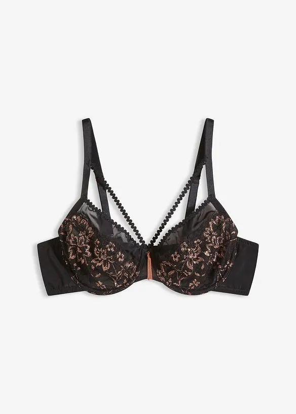 Reggiseno con ferretto e filato glitterato, bonprix