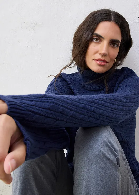 Maglione oversize in lana merino, bonprix