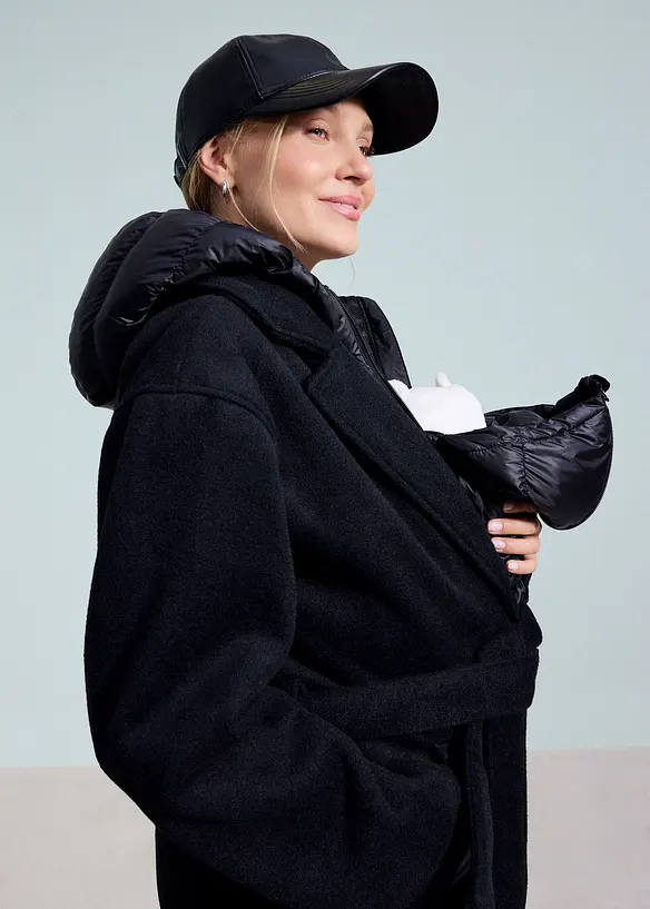 Cappotto prémaman 6 in 1 con inserto babywearing e gilet staccabile, bonprix