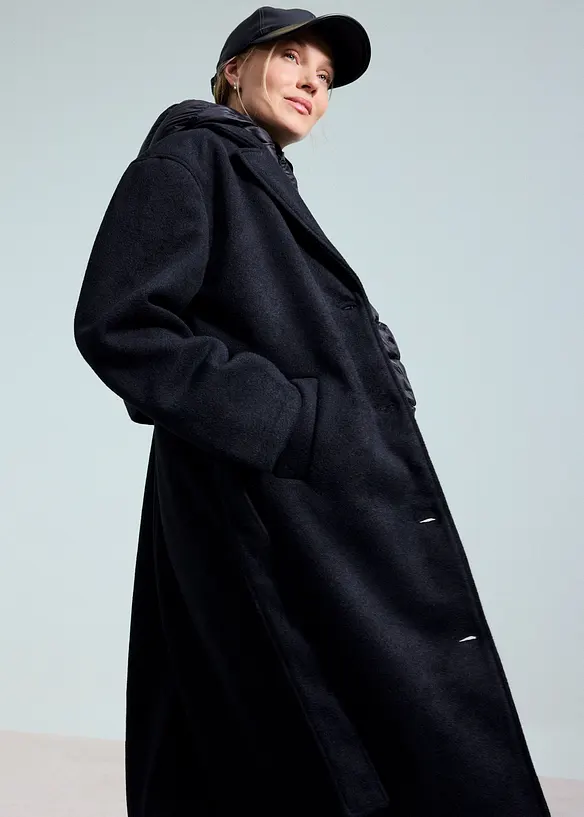 Cappotto prémaman 6 in 1 con inserto babywearing e gilet staccabile, bonprix