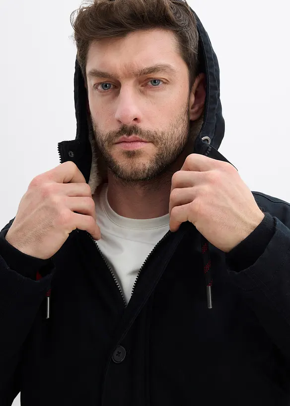 Parka invernale con cappuccio in teddy, bonprix